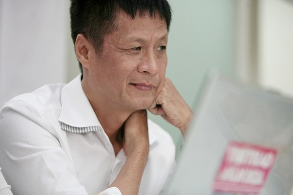 Đạo diễn Lê Hoàng cùng Bình Minh, Thanh Hằng làm BGK sơ tuyển cuộc thi Siêu mẫu VN 2011.